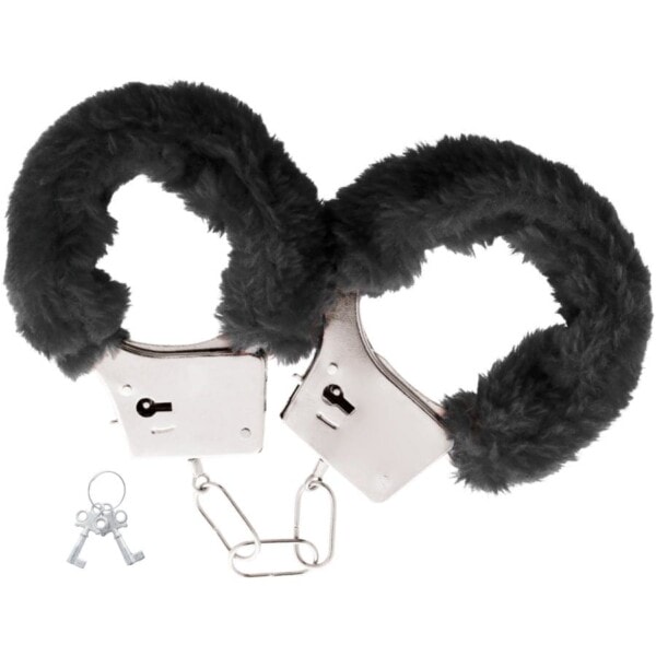 DARKNESS - BLACK LINED METAL HANDCUFFS DARKNESS - BLACK LINED METAL HANDCUFFS